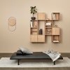 Andersen Furniture A-WALL Drewniany Zegar Ścienny w Metalowej Ramie / Dębowy